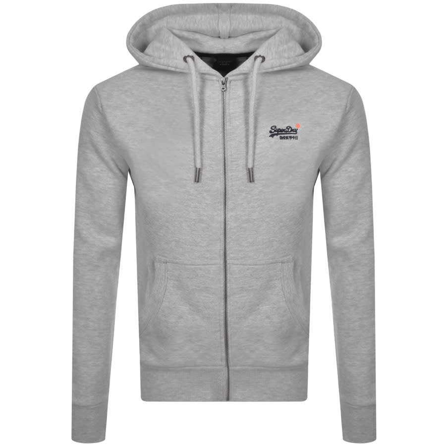 Alternative Image for ProductSuperdry Orange Label Full Zip Hoodie Grey1